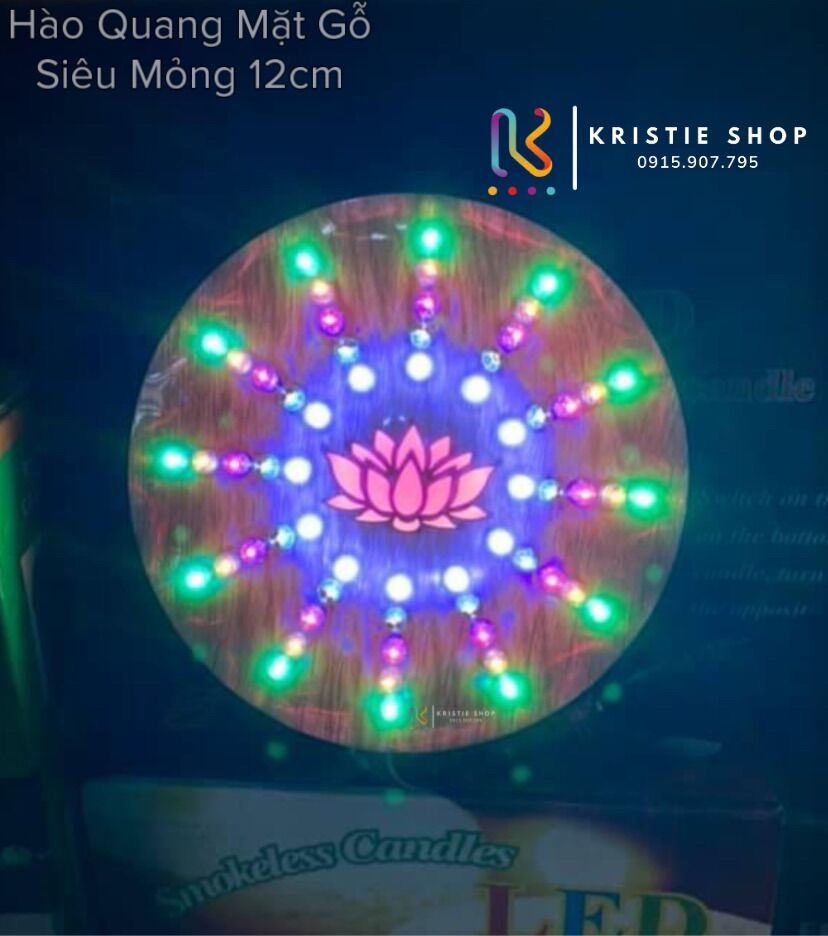 Hào Quang Gỗ Led 12cm Siêu Mỏng