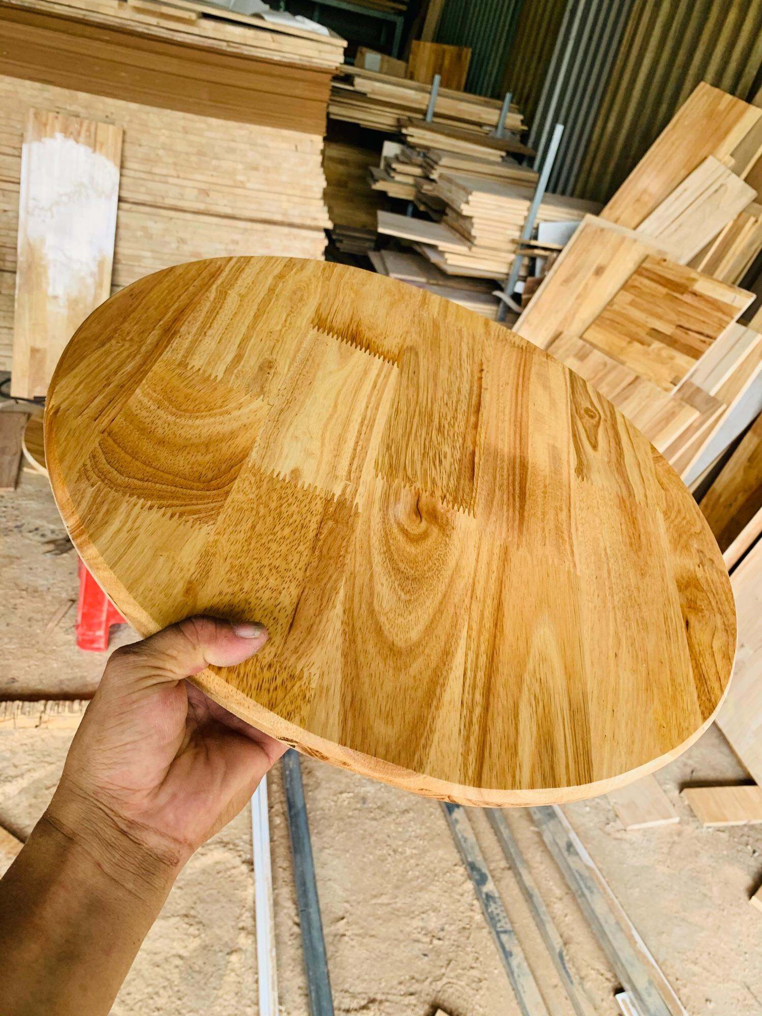 Mặt bàn tròn bo cạnh , gỗ tự nhiên không thấm nước dày18mm