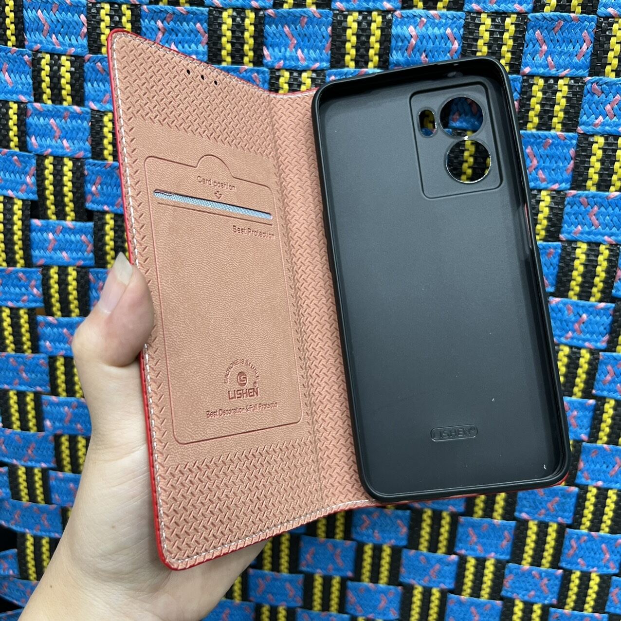 Bao da Oppo A57 / A77S kiểu da hàng công ty full box bảo vệ camera