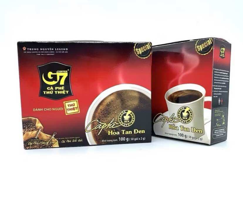 Cafe g7 đen đá không đường
