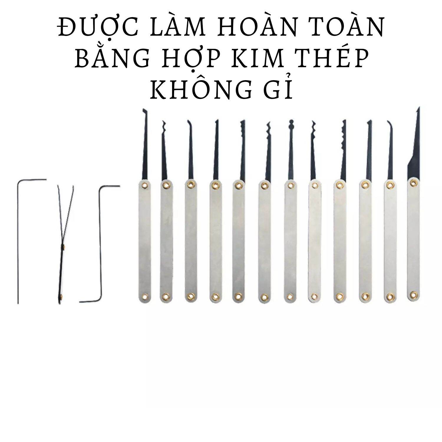 Bộ dụng cụ sửa chữa khóa hỏng 15 món chuyên nghiệp của Kỳ Anh thợ khoá