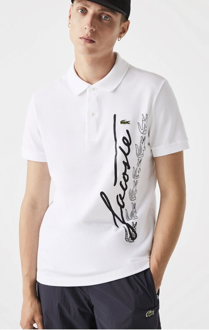 POLO Lacoste Regular Fit Signature Cotton Piqué