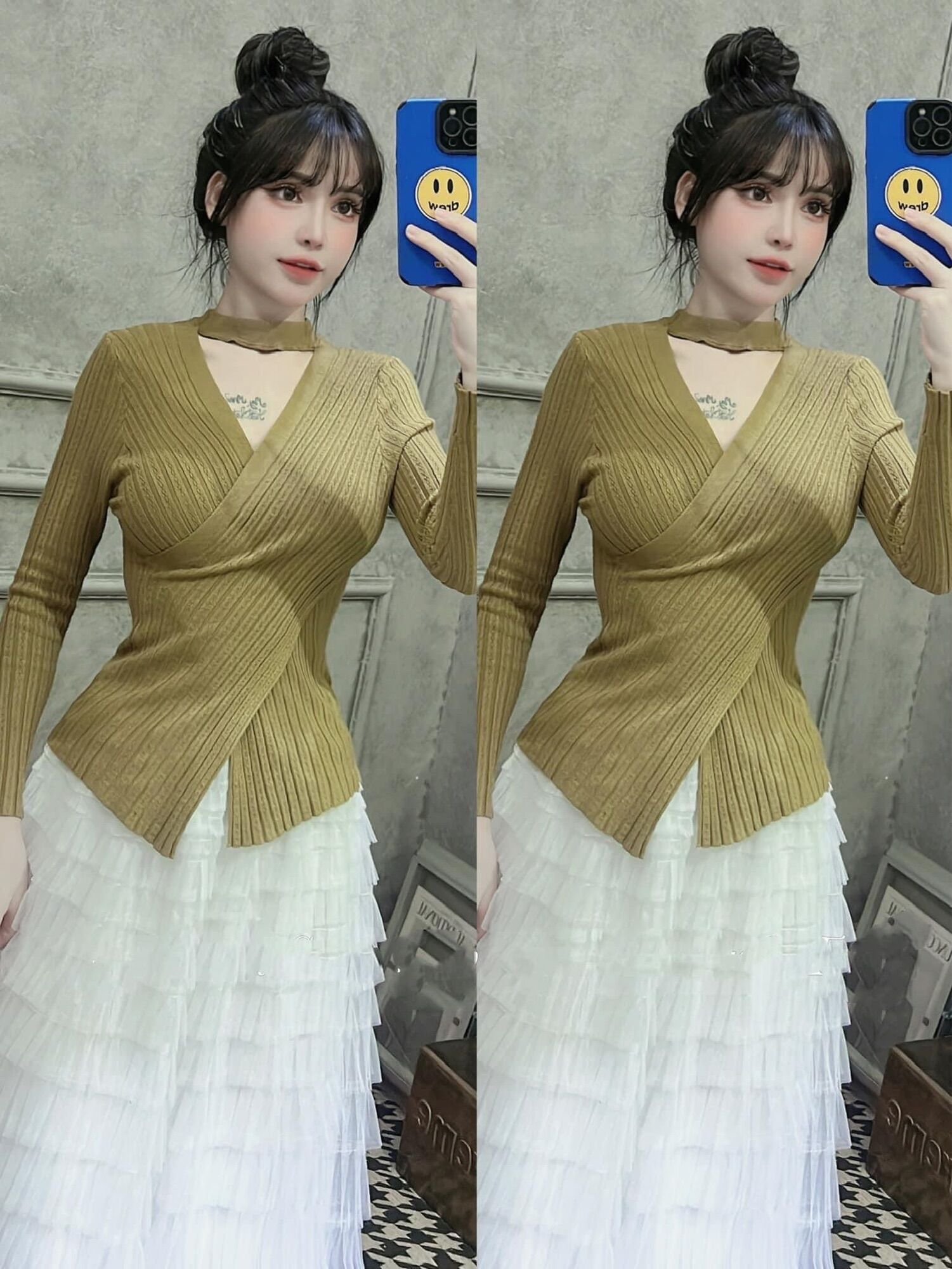 🎀 ÁO LEN CHÉO CỔ FULL MÀU - HÀNG QC