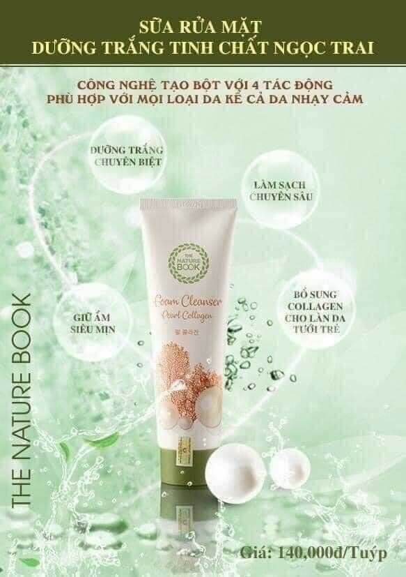 Sữa rửa mặt ngọc trai: cho da dầu, da sạm m&agrave;u