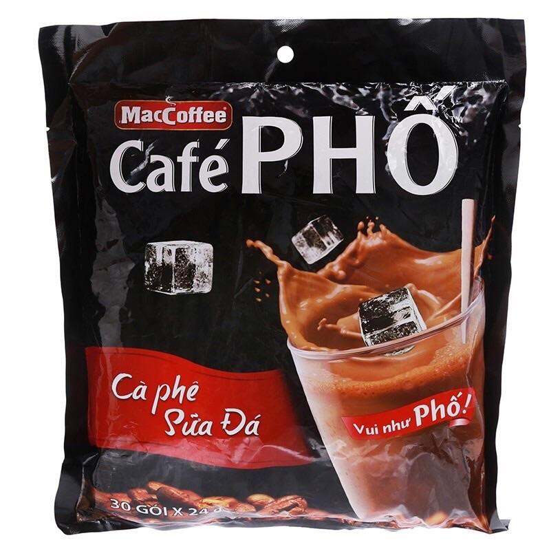 Cà Phê Phố - CÀ PHÊ SỮA ĐÁ  720 gram ( 30 gói x 24 gr)