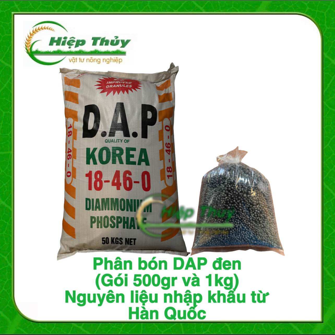 Phân bón DAP đen Hàn Quốc phân bón dạng hạt đen