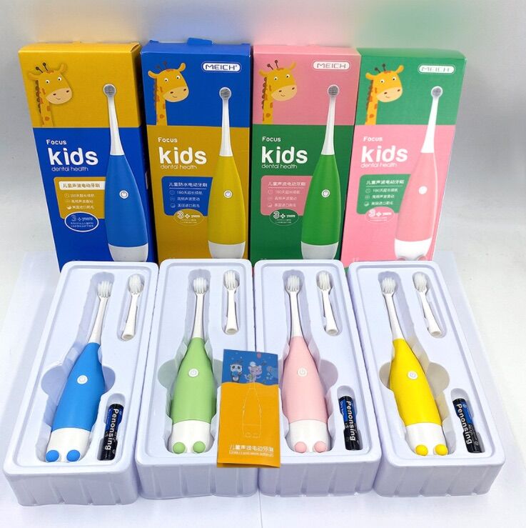 Bàn chải đánh răng tự động cho bé (tặng kèm 1 pin + bàn chải)
