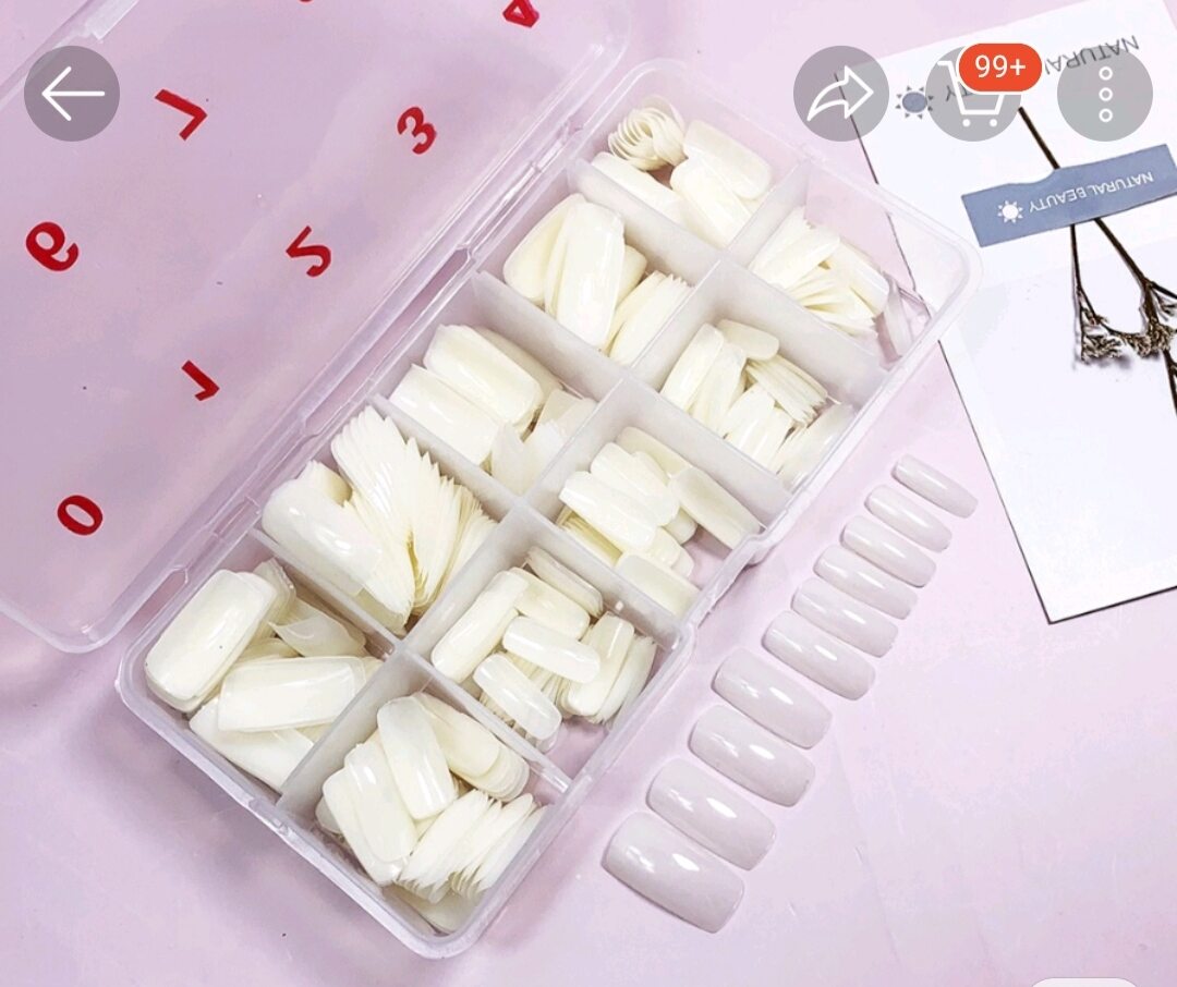 Móng úp chân dài đủ size hộp 500 móng