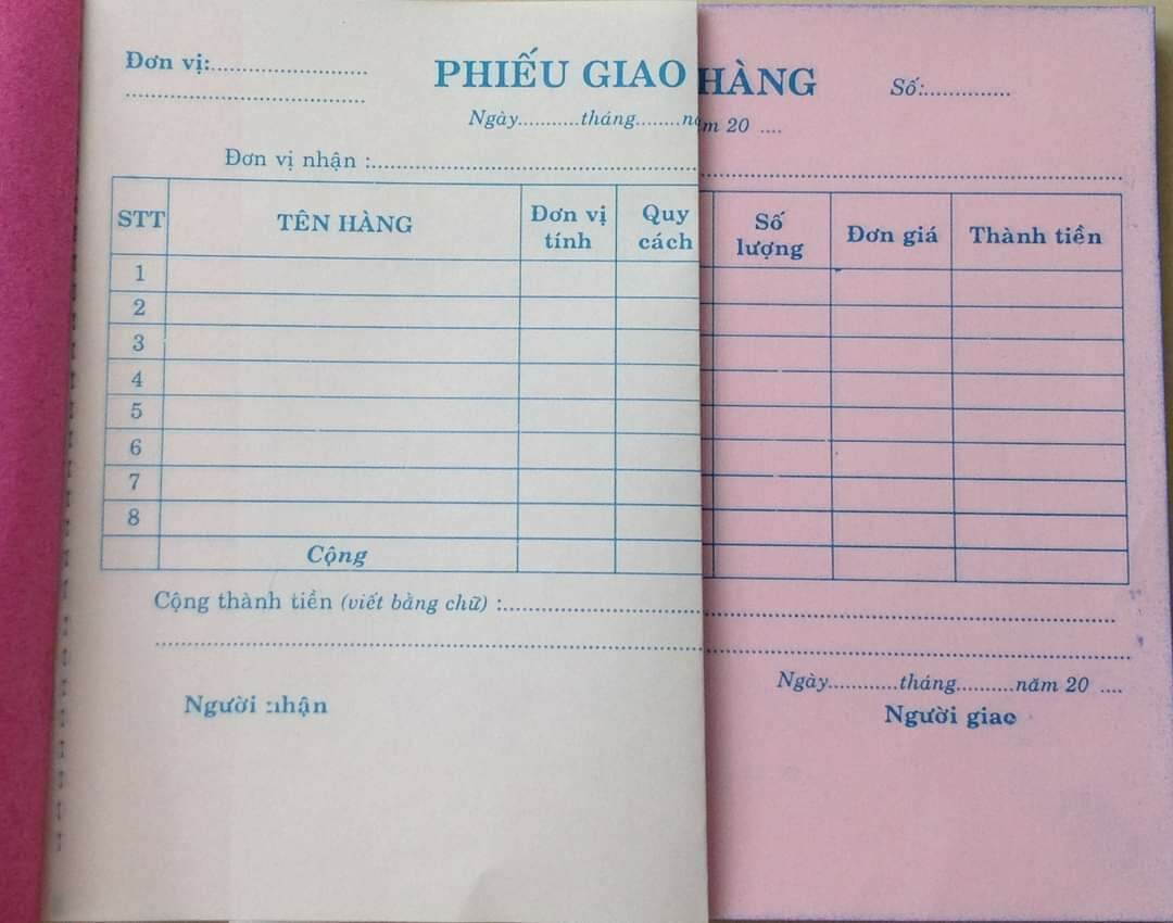 [HCM]Phiếu Giao Hàng 2 liên (Ngang) - Giấy đẹp láng mịn và nhận mực tốt