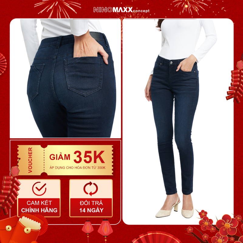 N&M Quần jean Nữ slim cotton 2203049