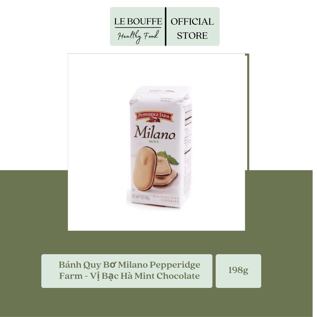 Bánh quy bơ milano pepperidge farm 198g - vị bạc hà mint chocolate