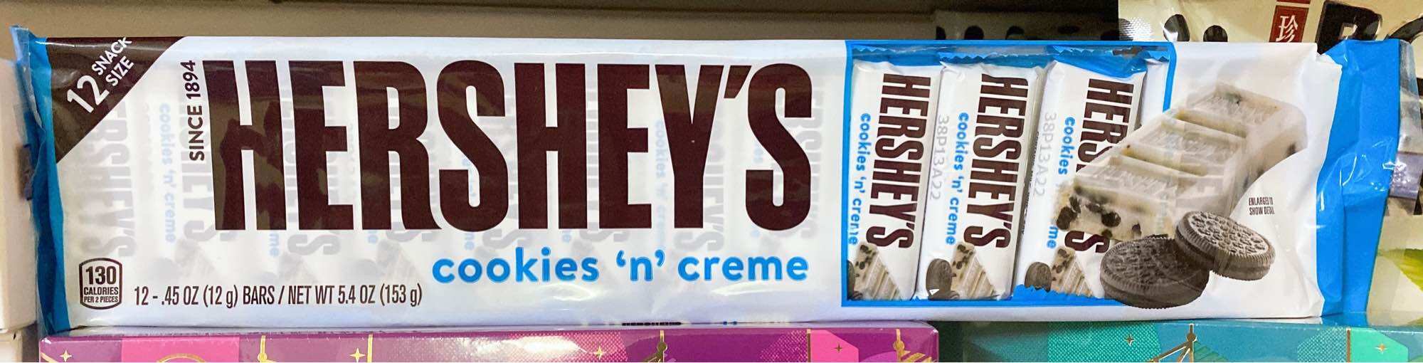 Socola Hershey’s nhân bánh Cookies 12 thanh của Mỹ