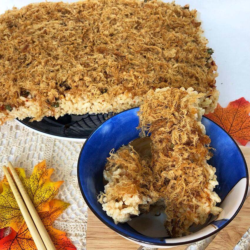 250Gram Cơm cháy siêu chà bông Tiệm Cô Bờm, sốt kho quẹt mắm hành đậm đà