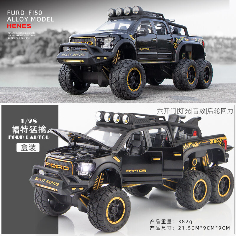 Mô hình đồ chơi xe cảnh sát ford raptor mô phỏng bằng hợp kim xe cảnh sát công an 110 trẻ em xe việt dã ô tô bé trai