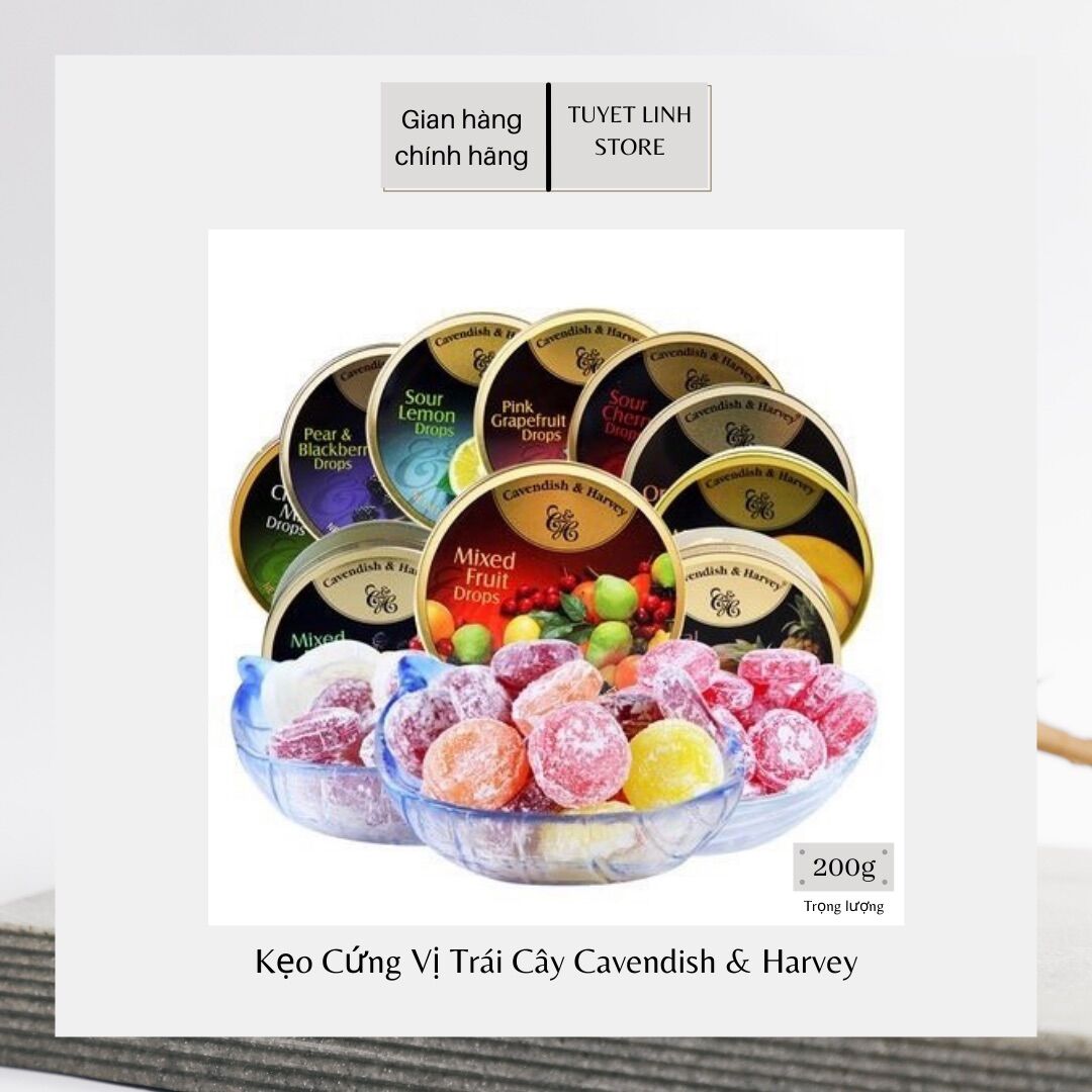 Kẹo Cứng Vị Trái Cây Chua Ngọt Cavendish & Harvey Đức (100% Germany) 175g - 200g - 300g