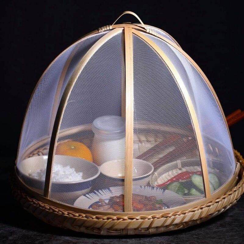Bộ lồng bàn mây tre đan