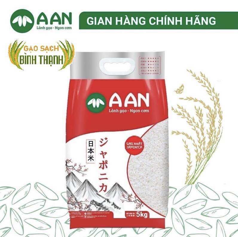 Free ship đơn 30kg - gạo nhật japonica a an túi 5kg - gạo thơm, dẻo, shushi