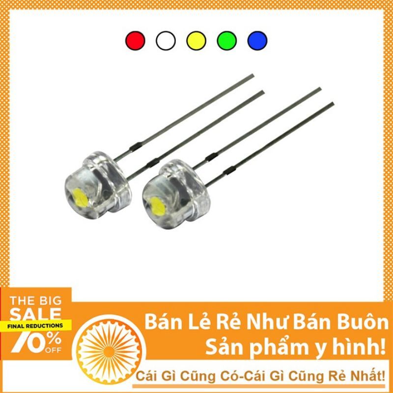 combo 20/50/100 con led lùn siêu sáng phi 5 đủ màu