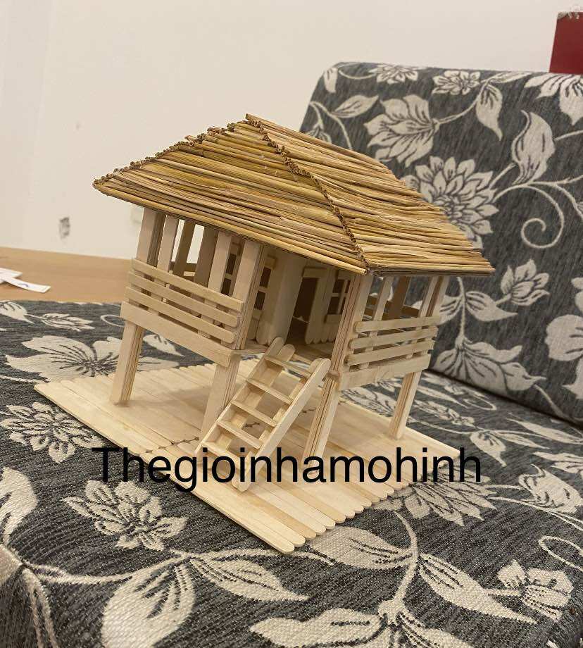 Nhà mô hình que kem handmade