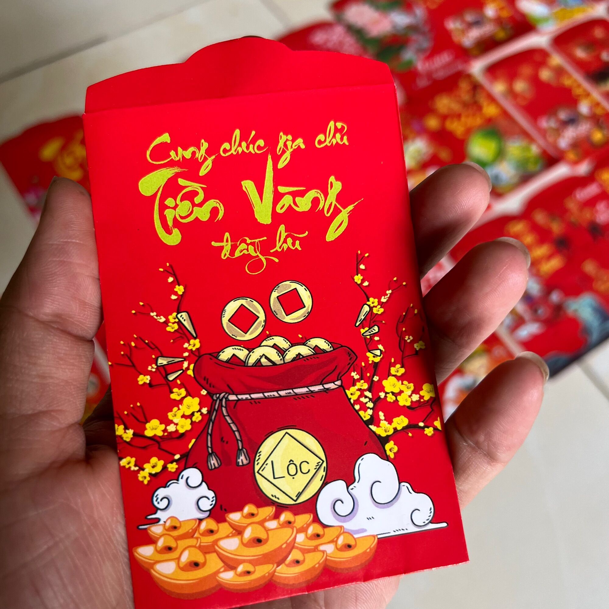 Sỉ 1000 bao lì xì truyền thống (7x11cm)