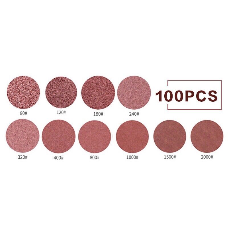 [SIÊU RẺ] Hộp 100 giấy nhám tròn 1 tấc (10cm)