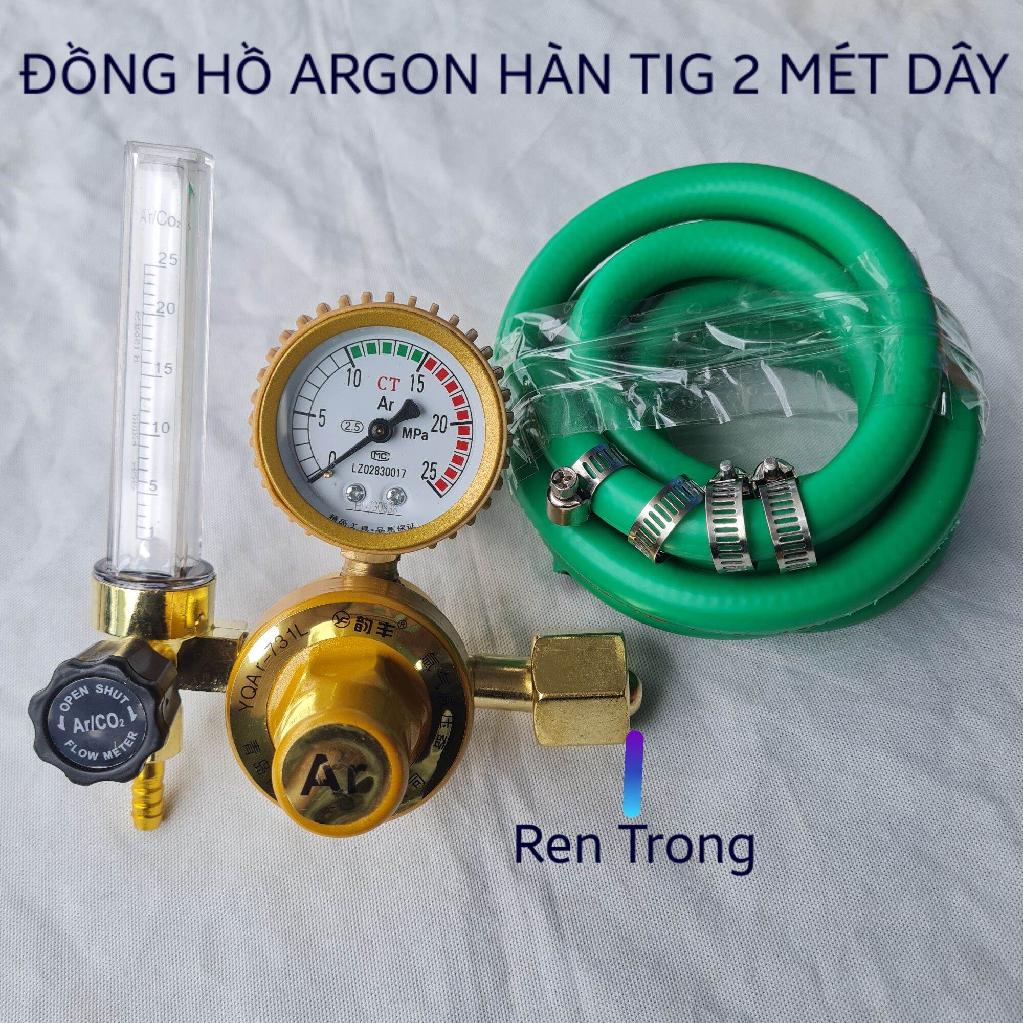 ( Sẵn Hàng) Bộ Van Điều Áp Bình Khí Argon_Đồng hồ Argon Hàn Tig
