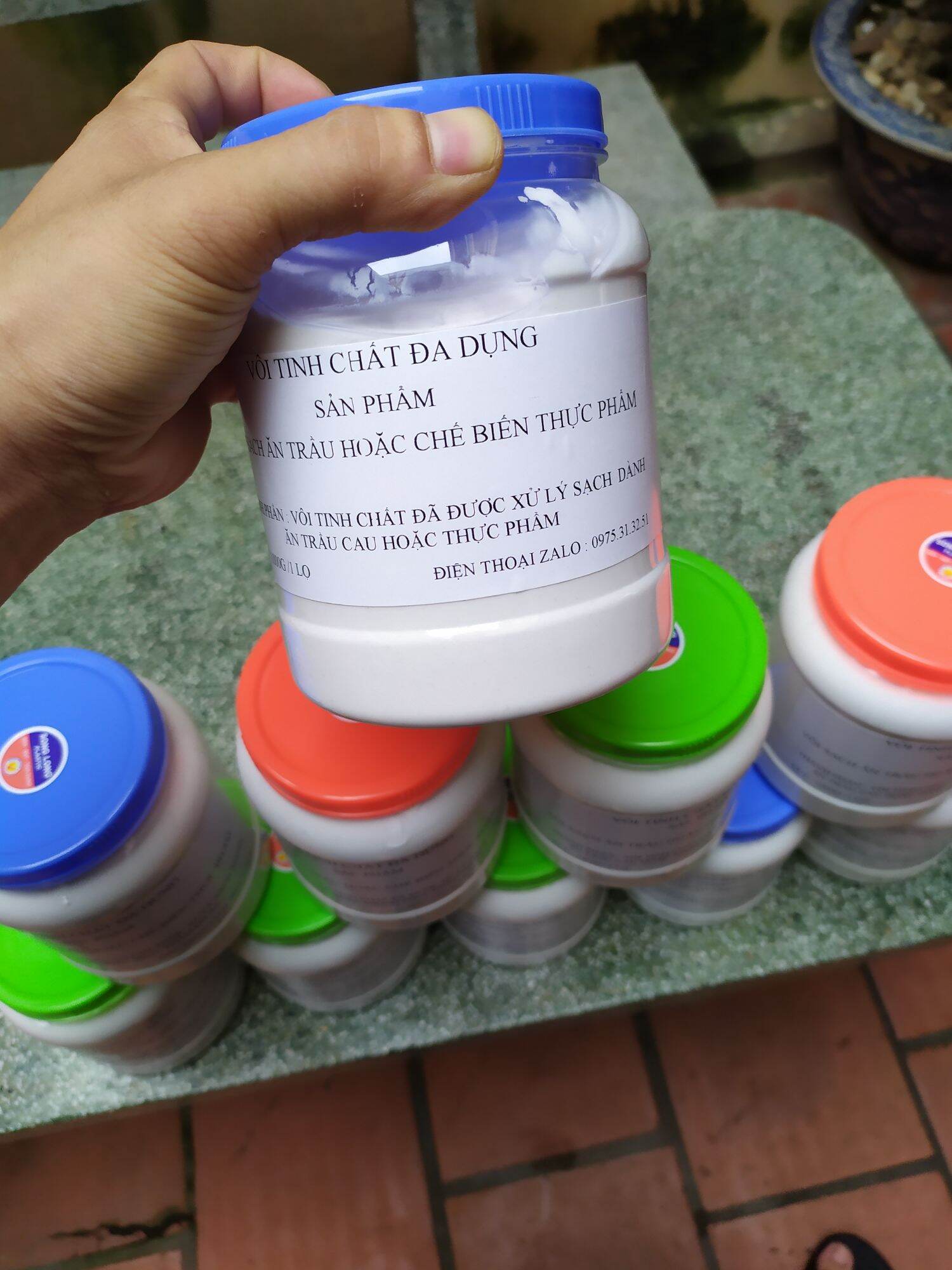 vôi sạch làm bánh chế biến thực phẩm