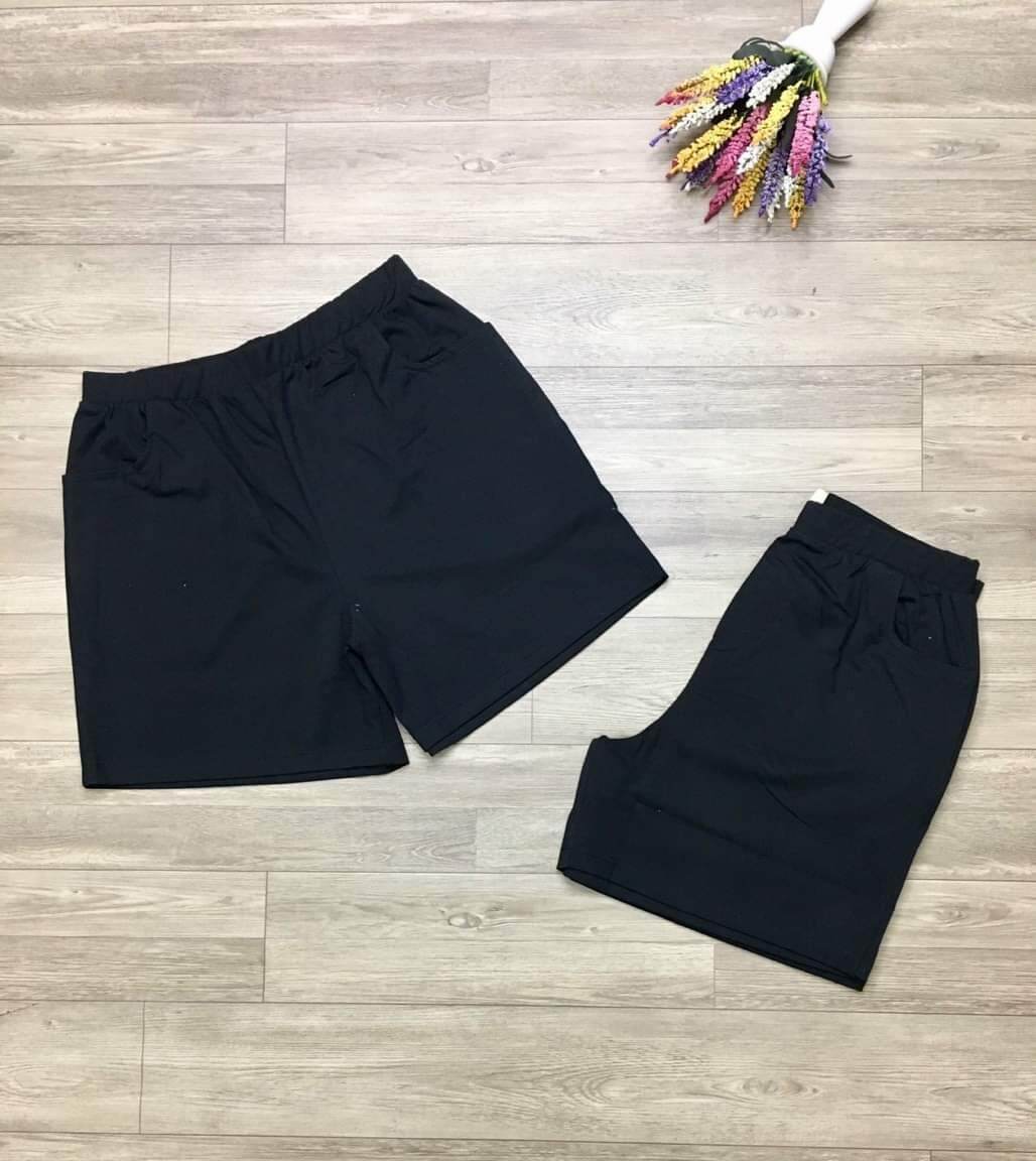 Tpq6521 quần đùi nữ đen thun 4c 100% cotton chính phẩm xuất khẩu thương hiệu tuyềnphan bigsize