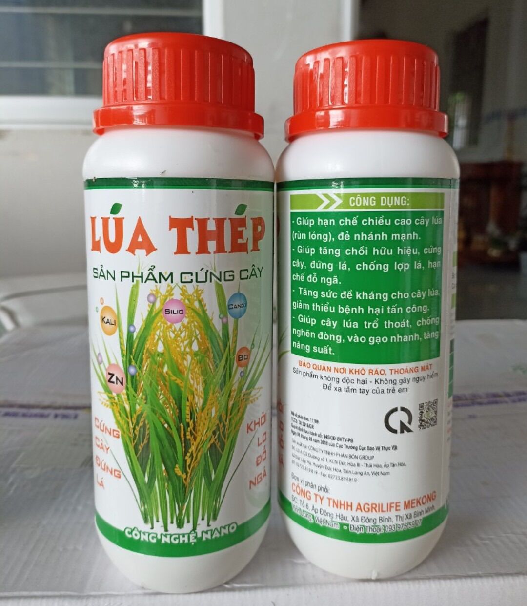 Phân bón lá cao cấp Lúa Thép sản phẩm cứng cây đứng lá chống lợp lá hạn chế đổ ngã chuyên dùng cho lúa nếp chai 500ml