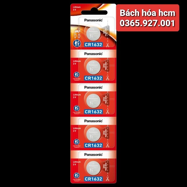 1 vỉ 5 viên pin nút panasonic cr1632/5bn