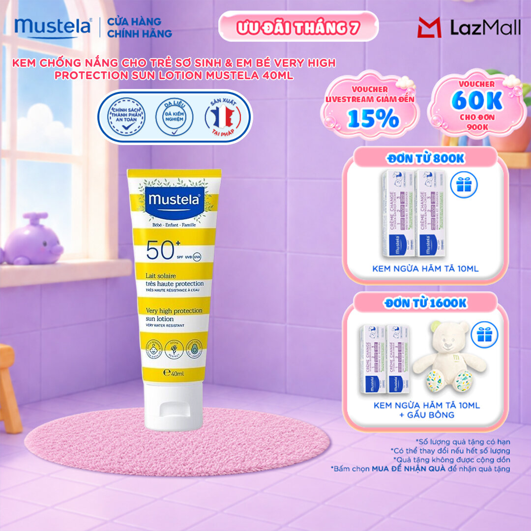 Kem Chống Nắng Cho Cả Gia Đình Mustela SPF 50+ 40ml