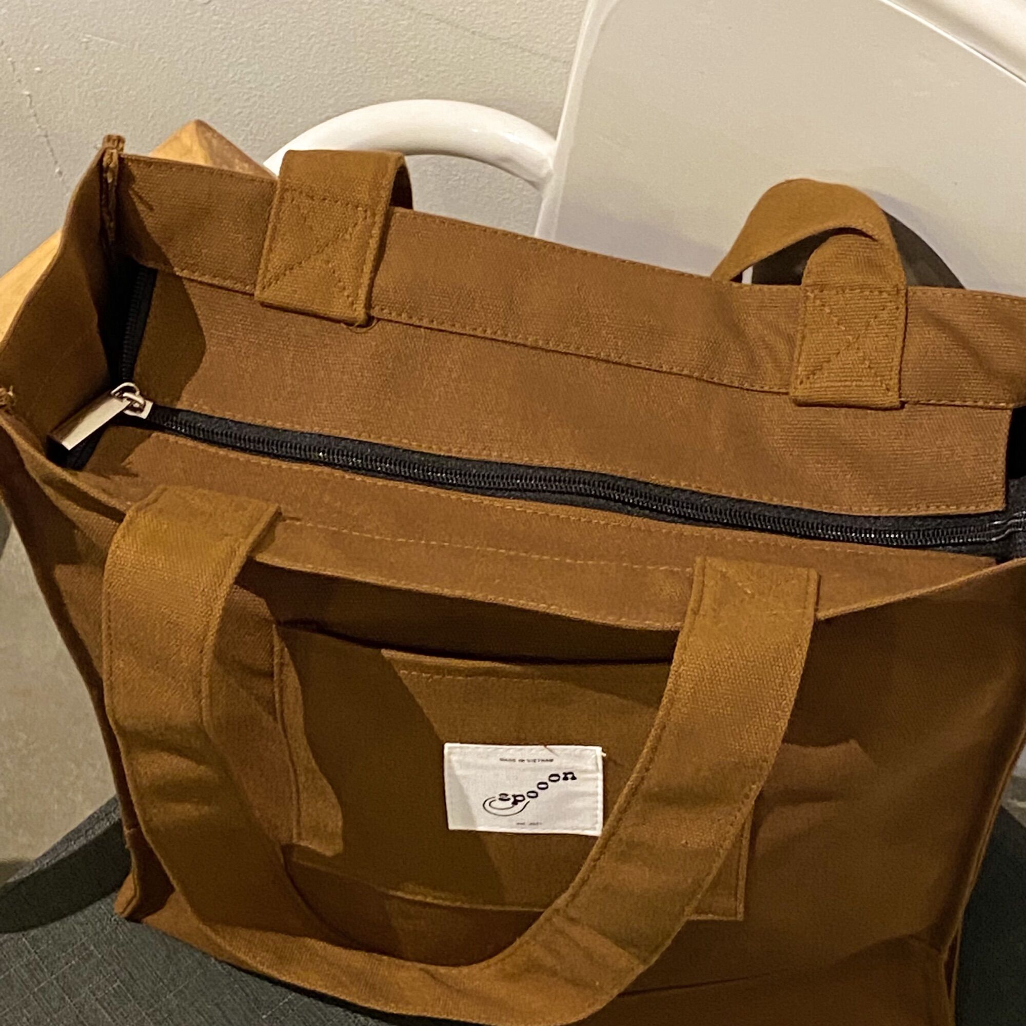 TÚI VẢI CANVAS SPOOON BOX BAG MÀU PEANUT BUTTER