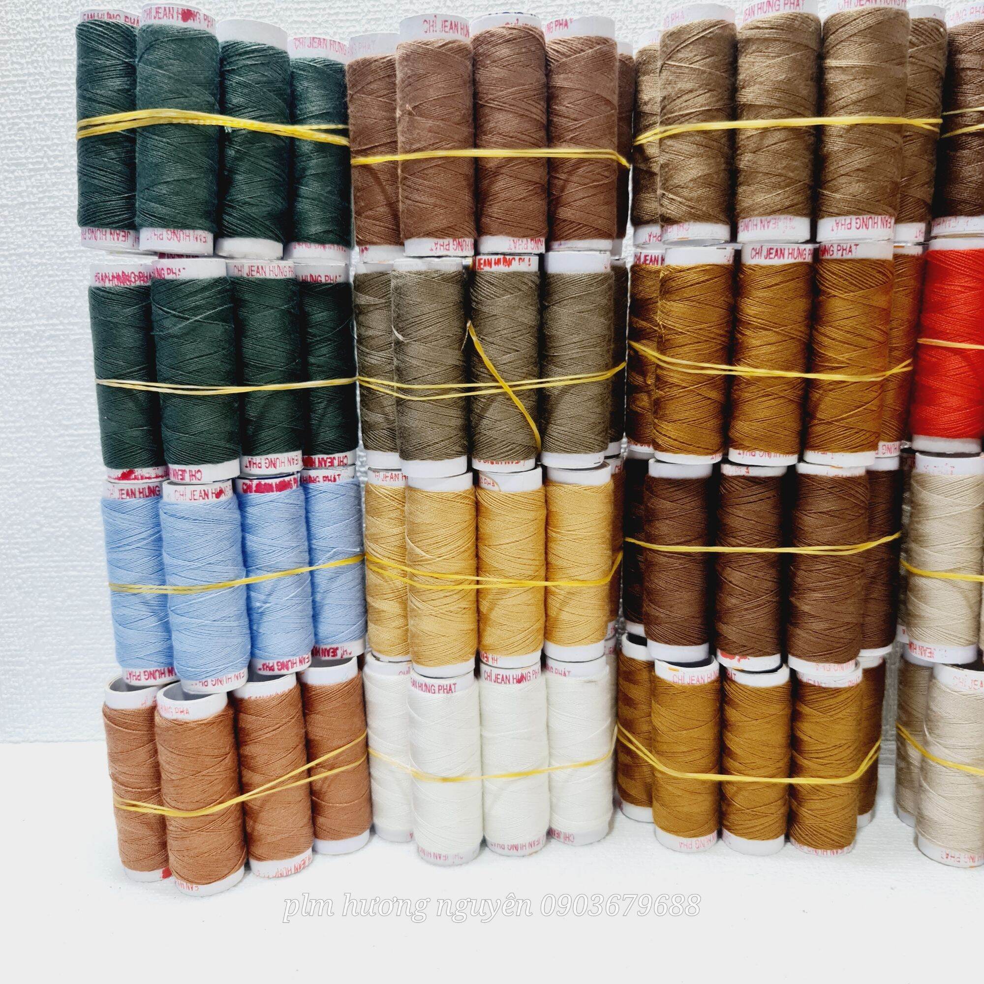 Chỉ may quần jean - Combo 10 ống chỉ jean