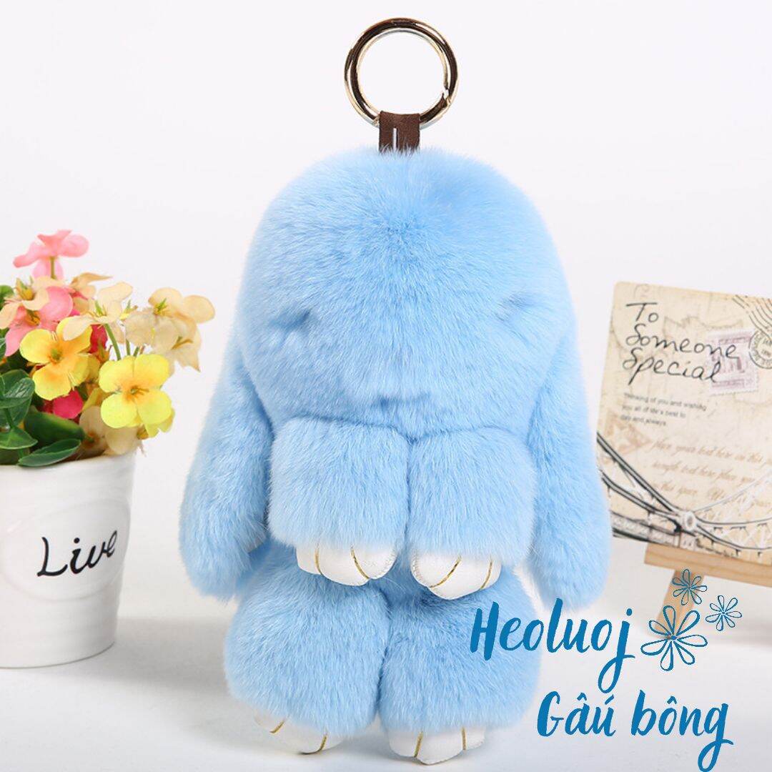 [ freeship max ] móc khoá thỏ bông lông mịn cao cấp