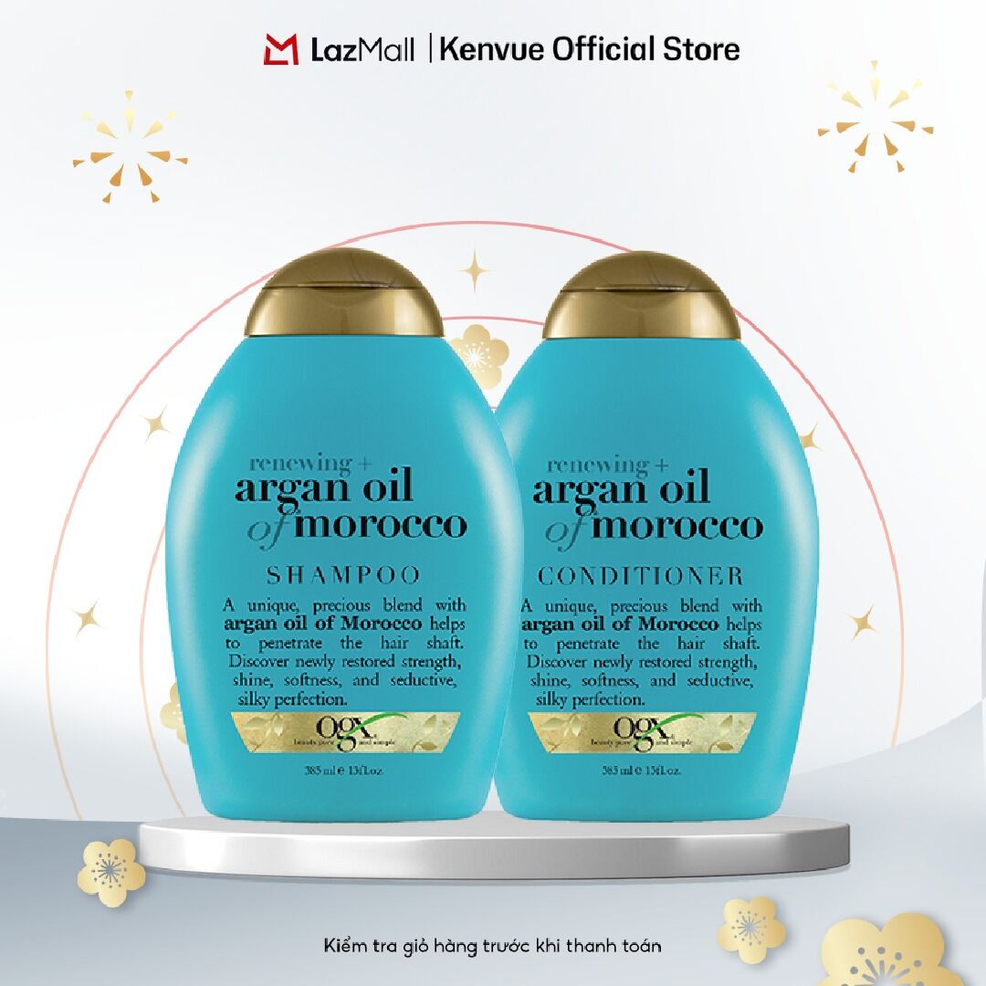 Combo 2 Chai Dầu Gội Và Dầu Xả Tóc OGX - Dung Tích 385ml/ Chai