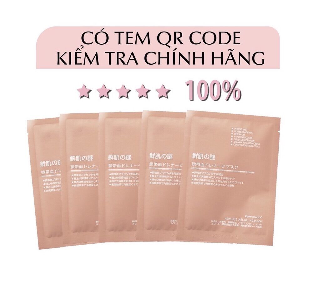 [HCM][CHÍNh HÃNG] SET 10 MIẾNG Mặt Nạ Nhau Thai Cuốn Rốn TB Gốc