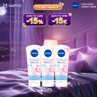 Bộ 3 Sữa Rửa Mặt NIVEA Pearl White Giúp Trắng Da Ngọc Trai (50 g) - 86704x3