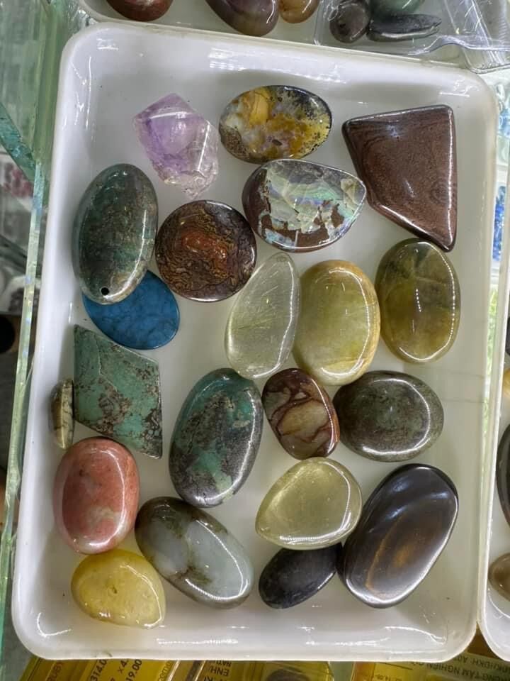 Mặt đá Ruby Lapis thiên thanh Saphire làm nhẫn
