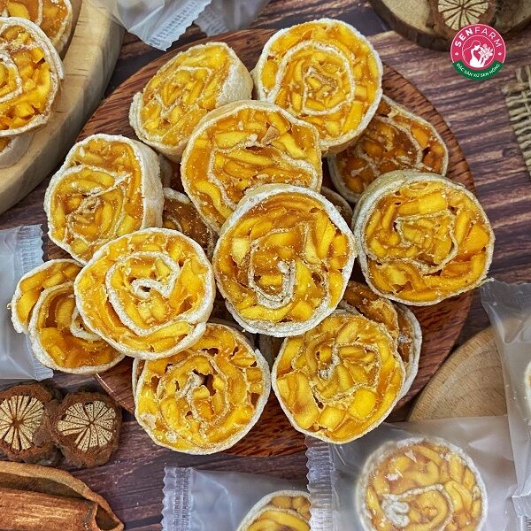 Kẹo xoài dẽo cuộn bánh tráng đặc sản-500gram