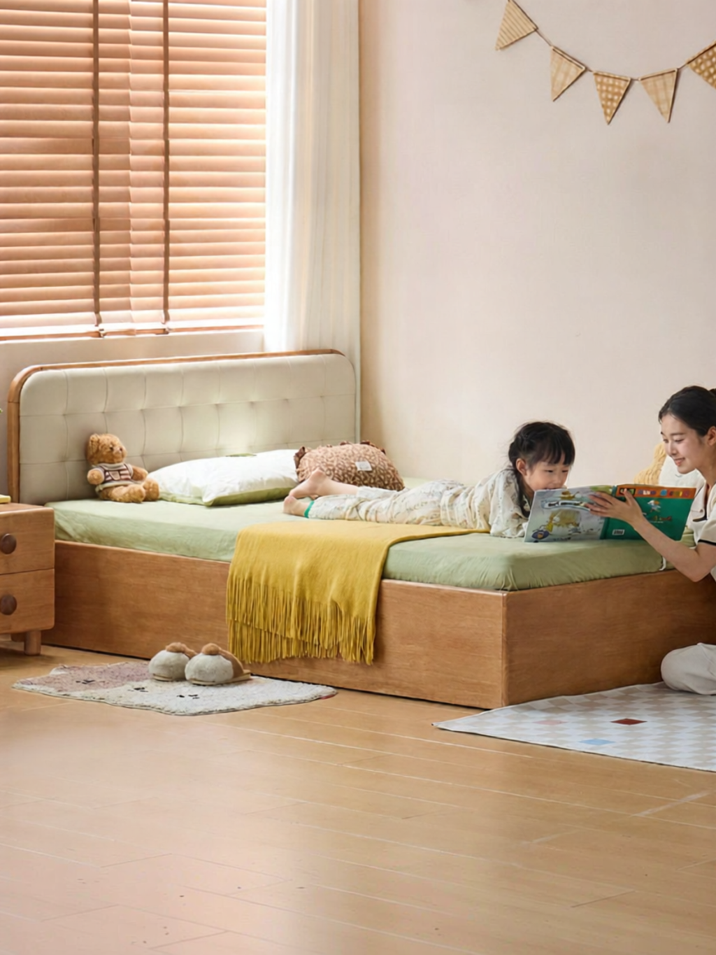 WEISHA | Giường Trẻ Em Gỗ Cứng