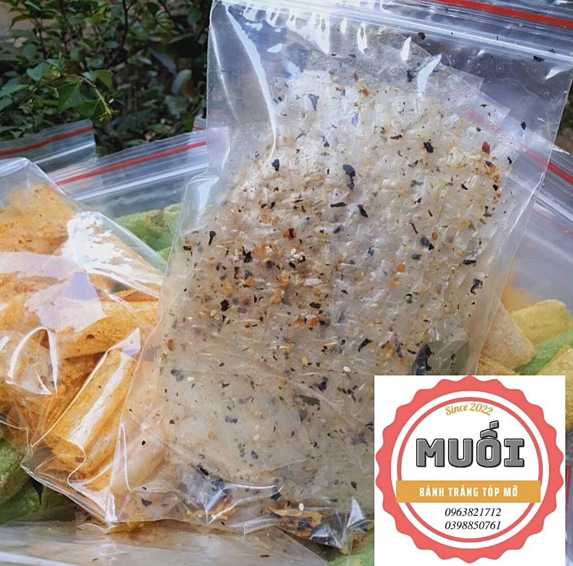 Bánh tráng rong biển cháy tỏi