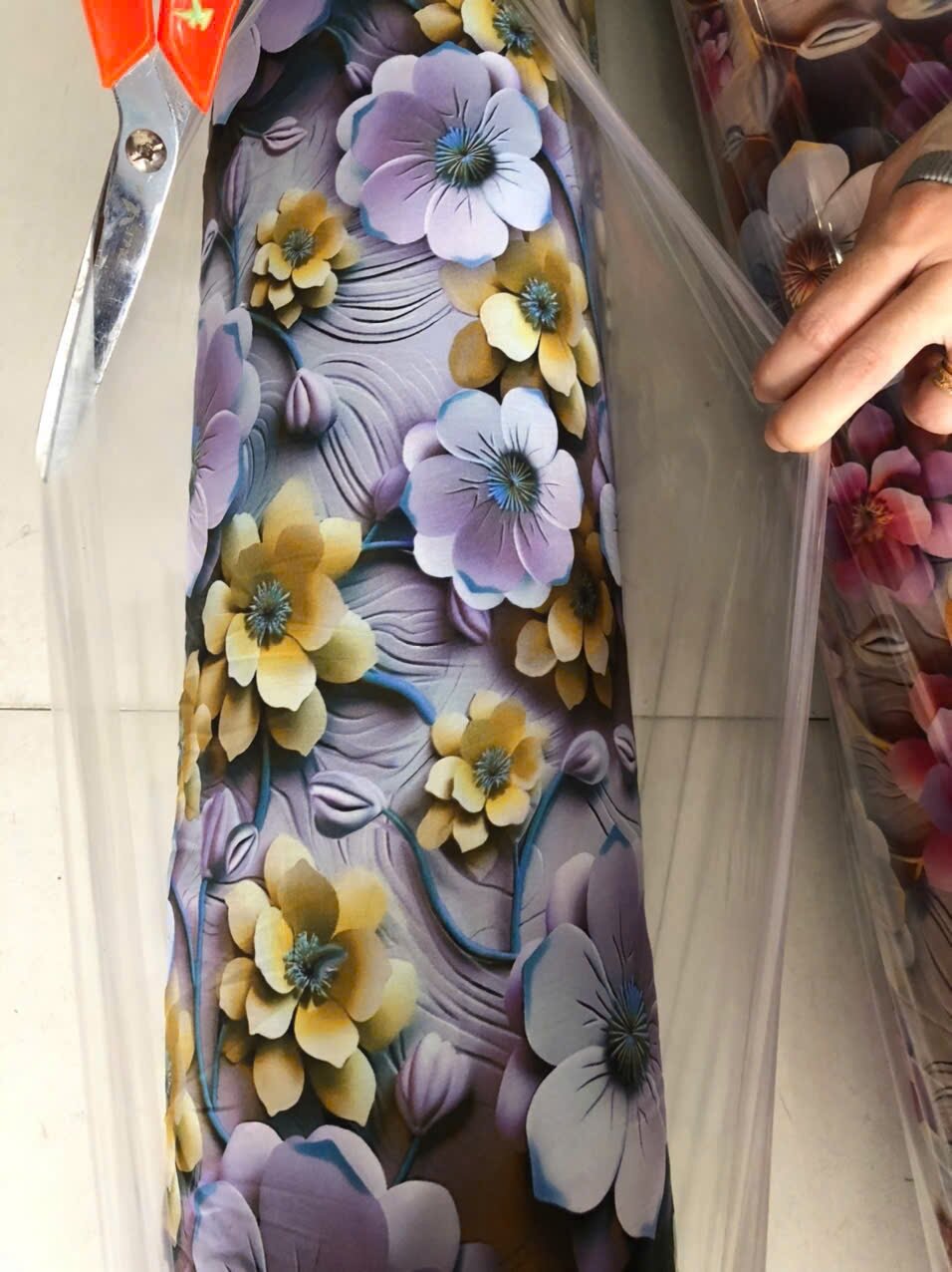 Tole nhung 8d loại 1, mát mịn, may đồ bộ, váy đầm...