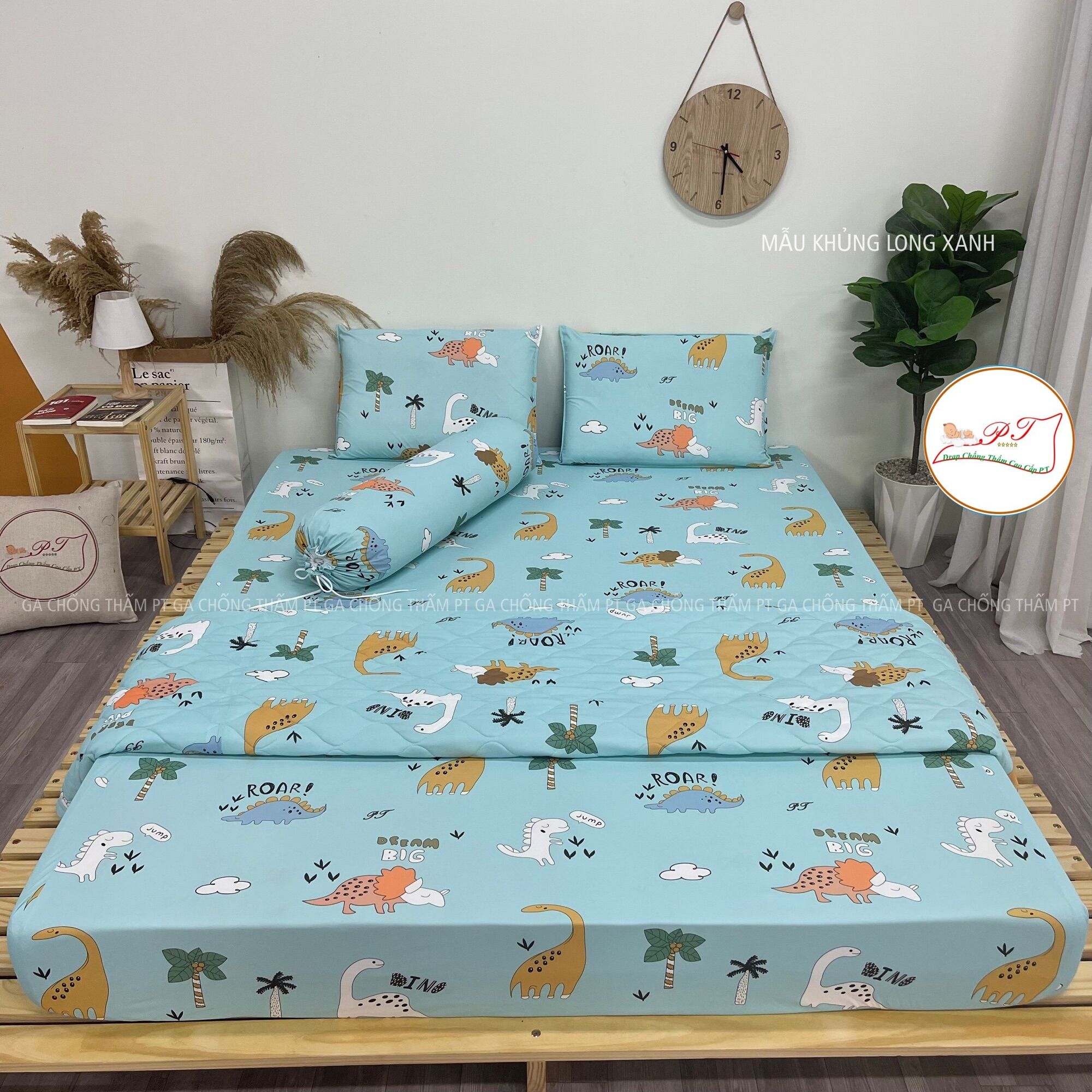 Ga chống thấm cotton lụa chống thấm 2 mặt bị lem mực nhẹ như hình