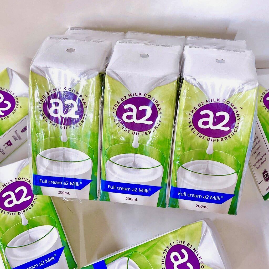 HCM DATE 2 2022 Thùng sữa nước A2 Úc nguyên kem 200ml x 24 hộp thumbnail