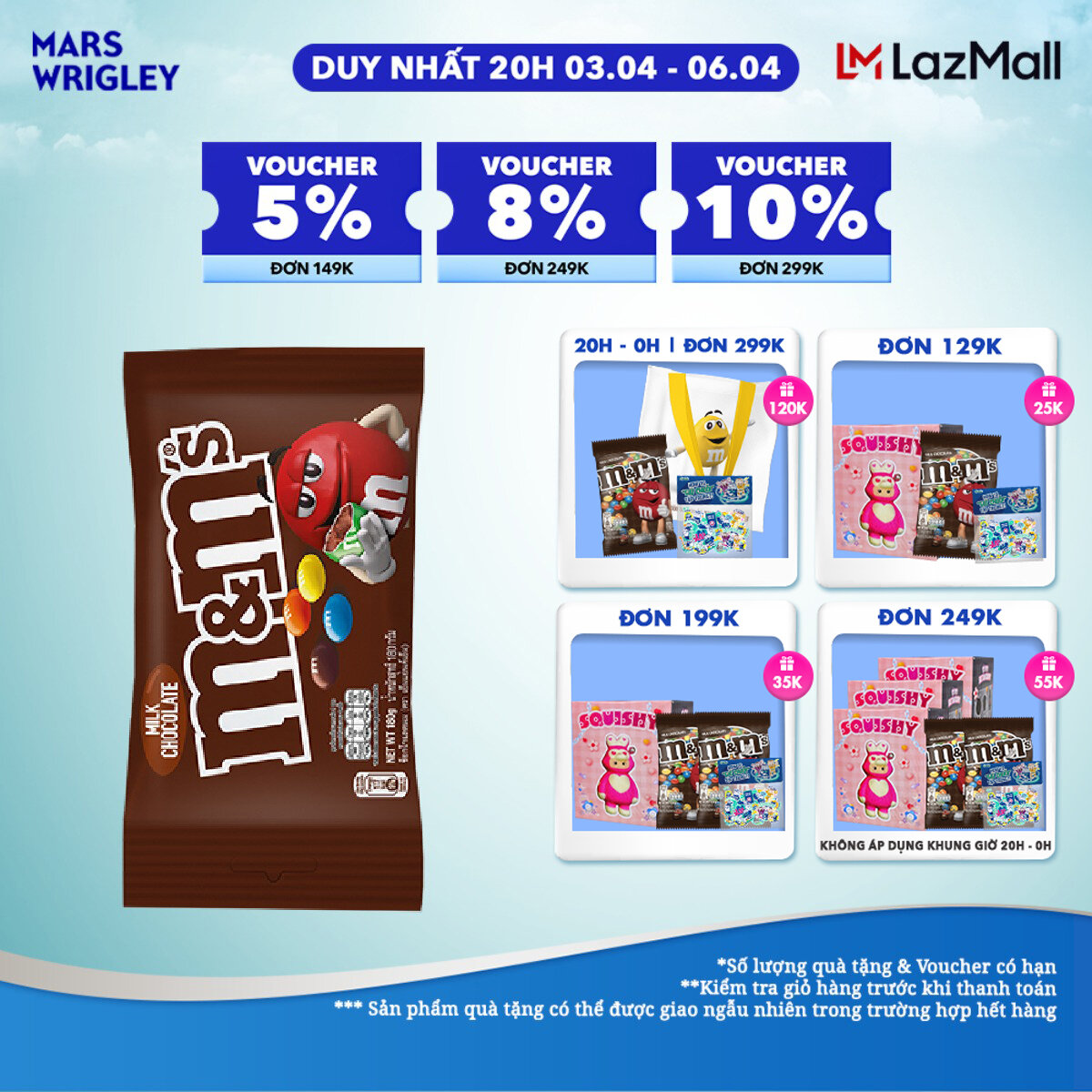 Kẹo Sô Cô La Sữa M&M'S gói 180g