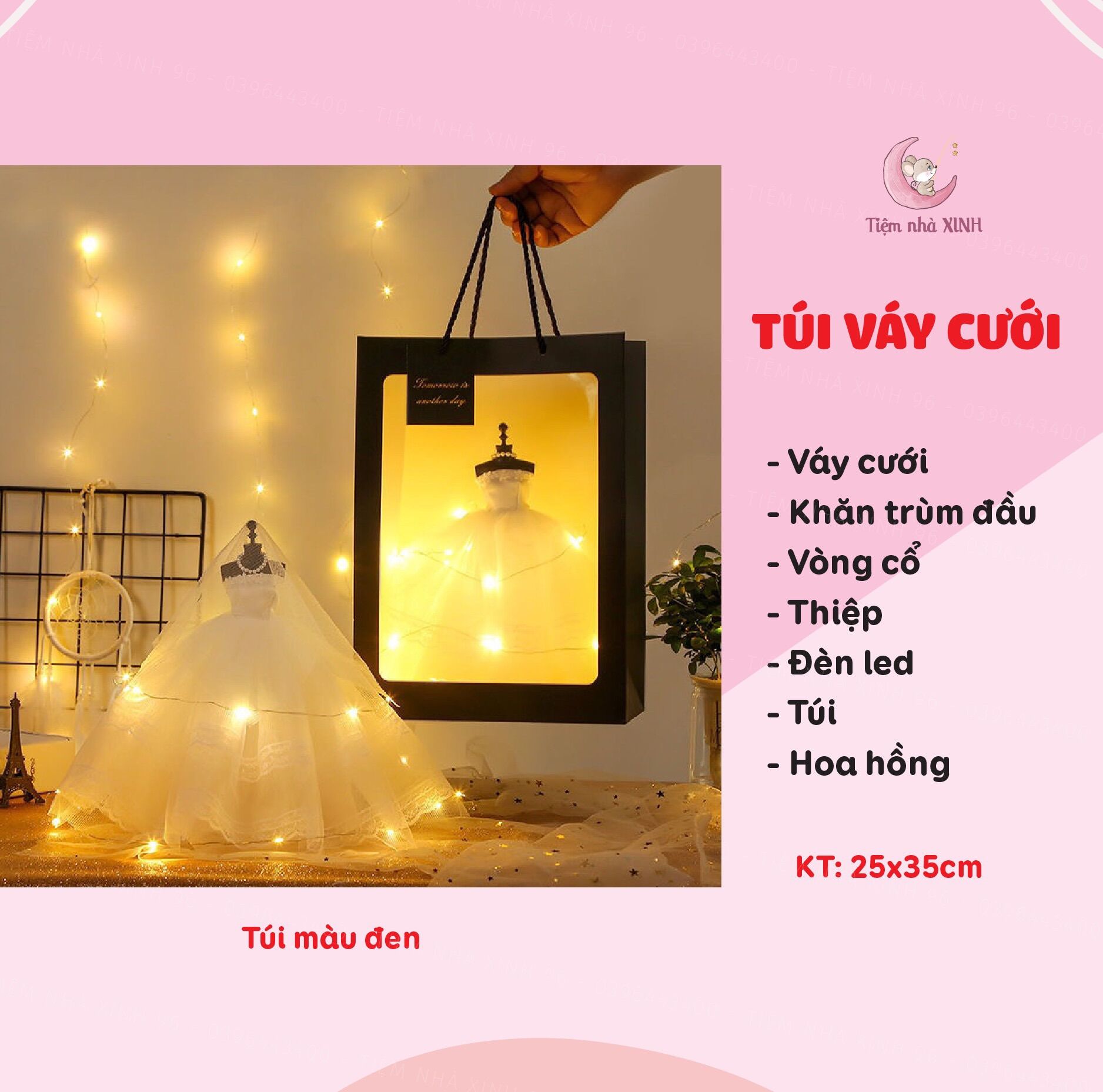 Túi quà váy cưới mini tặng bạn gái 14/2