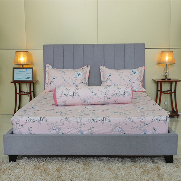 Bộ Ga Gối Cotton Hometex - Bộ Drap Gối Bọc Nệm Vải Cotton Hoa Hometex - Sản Phẩm Của CTY May Thiên Hà