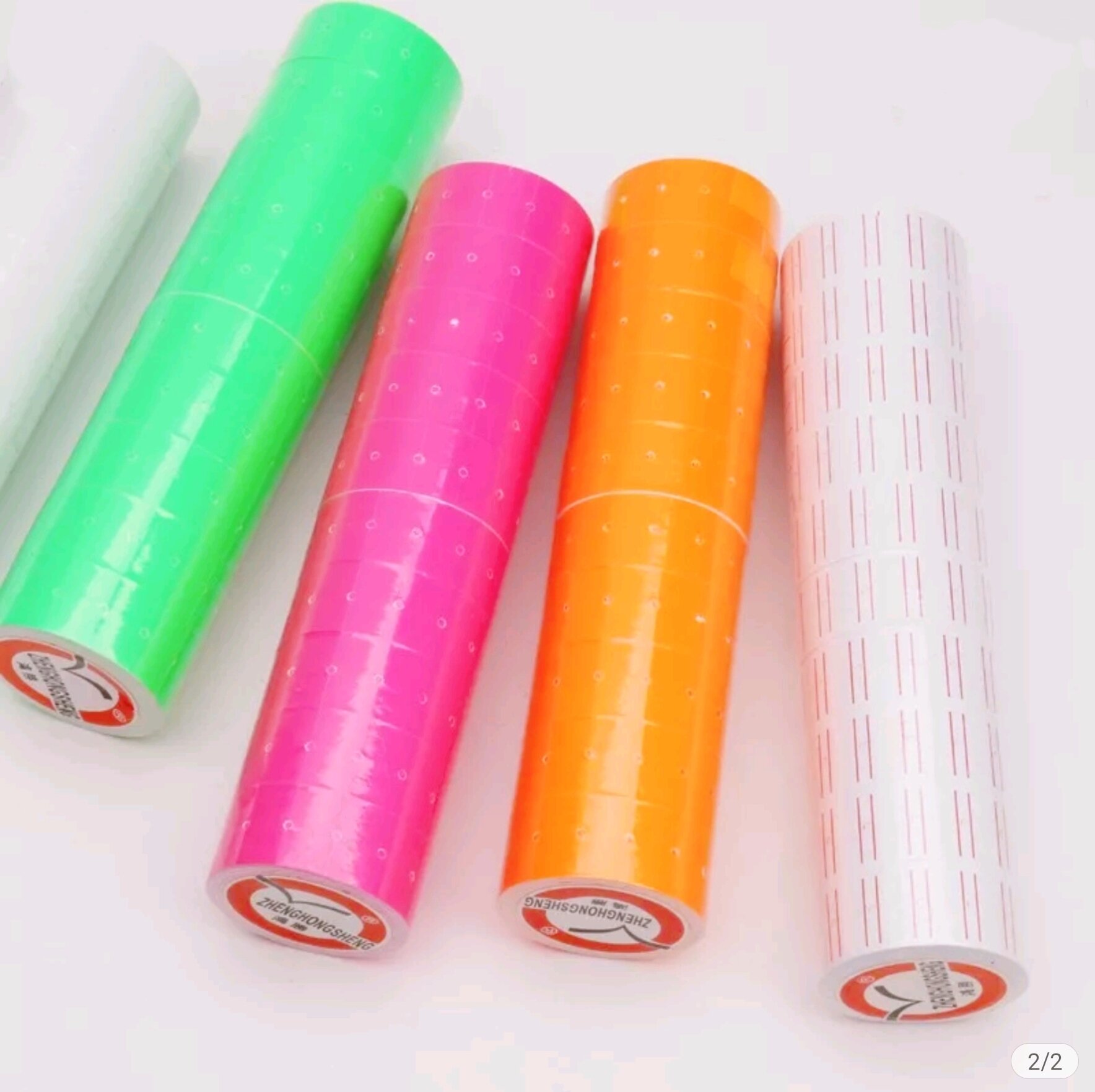 Cuộn tem dán ghi giá tiền, giấy bấm giá màu