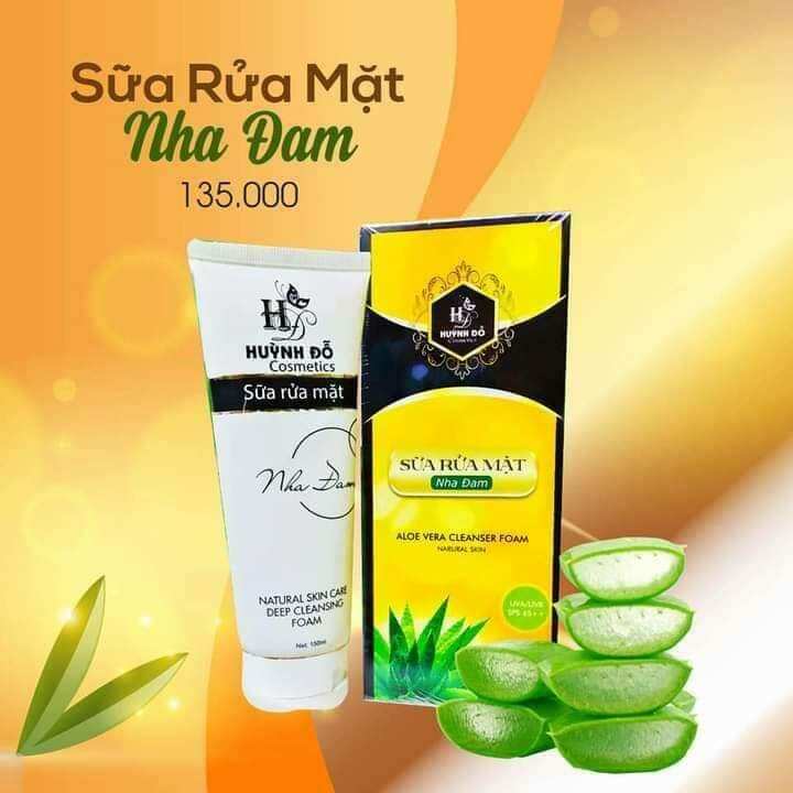 Sữa rửa mặt nha đam huỳnh đỗ sale 105k/hộp
