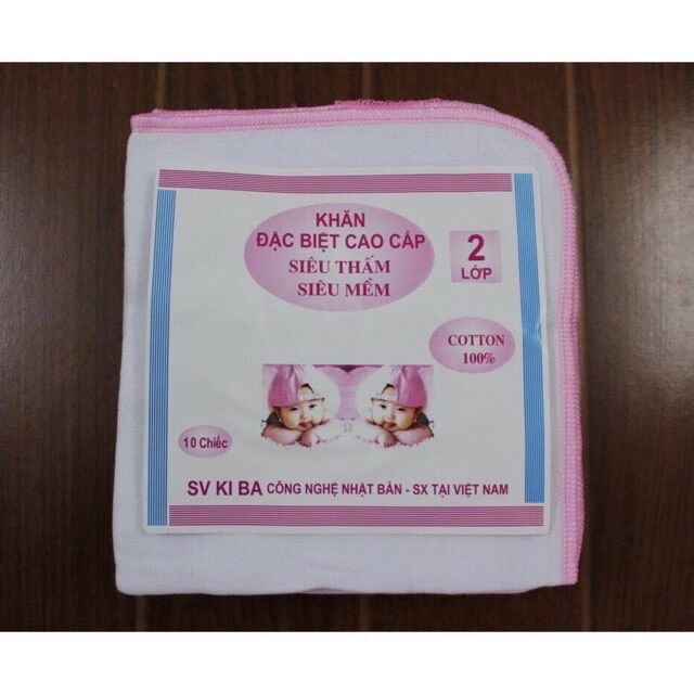 [HCM]Set 10 Khăn Sữa 2 Lớp Siêu Mềm Cho Bé